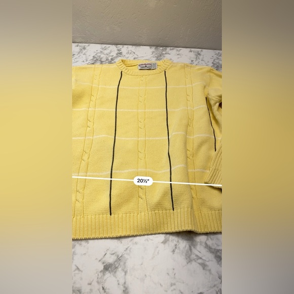 Vintage Boca Classic Men’s Yellow Preppy Gold Sweater Size Large - Picture 8 of 14